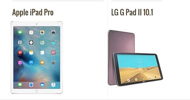 بالأرقام.. تعرف على أهم الفروق بين الأجهزة اللوحية iPad Pro و G Pad II