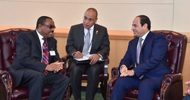 رئيس وزراء إثيوبيا: ناقشت مع السيسى تعزيز التعاون بشأن دراسات سد النهضة