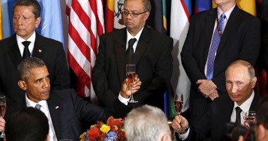 بالفيديو والصور.. مأدبة غداء تجمع "أوباما" و"بوتين" بالأمم المتحدة