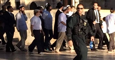 بالصور.. عشرات المستوطنين يرتعون بالحرم القدسى وسط حماية أمنية مشددة