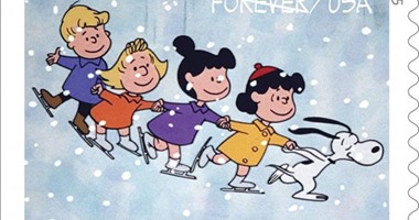 بالصور..البريد الأمريكى يطرح طوابع تذكارية خاصة بـ"Charlie Brown Christmas"