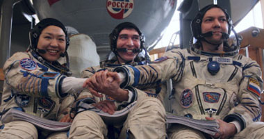 ثلاثة رواد فضاء ينطلقون فى رحلة تستمر عاما إلى المحطة الفضائية الدولية