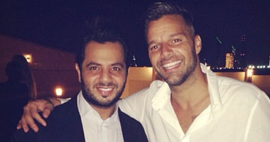 بالصور..نيشان يشعل مواقع التواصل الاجتماعى بصوره مع ريكى مارتن