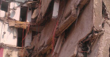 انهيار عقار مكون من خمس طوابق فى مدينة كفر الشيخ