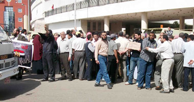 تظاهر أمناء الشرطة بالدقهلية أمام مديرية الأمن 