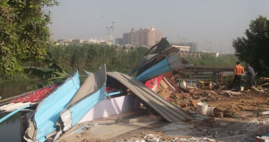 بالصور.. حملة لإزالة الإشغالات بحى ميت علوان بكفر الشيخ