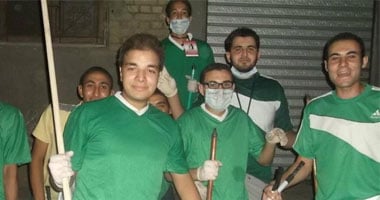 بالصور.. شباب ناهيا يشاركون فى حملة "وطن نظيف"