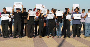 بالصور.. وقفة احتجاجية بالبحر الأحمر تنديدا بأحداث ماسبيرو