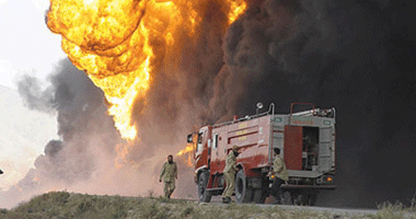 السيطرة على حريق اندلع بخزانين فى حقل أبو الطفل النفطى بمدينة جالو الليبية