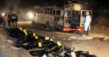 مقتل وإصابة 23 شخصا إثر انفجار لغم أرضى فى حافلة ركاب شرق أوكرانيا