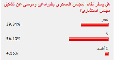 56 %  من القراء لا يتوقعون  تشكيل مجلس استشارى رئاسى  