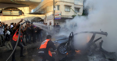 إسرائيل تقصف مدنيين بالقرب من فندق الأمل بغزة