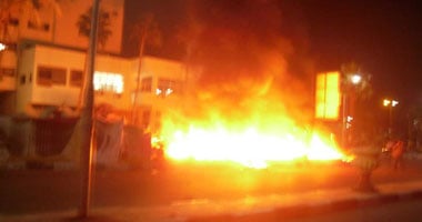 النيران تلتهم مكتب المحافظ بمجلس مدينة المحلة وتقترب من المكتبة