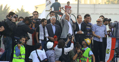 البرادعى وصباحى وموسى يعلنون اعتصامهم بميدان التحرير