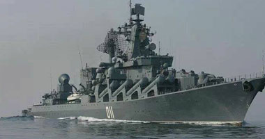 الطراد الروسى "موسكفا" ينفذ مناورات فى المحيط الأطلسى بصواريخ مجنحة