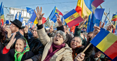مظاهرة حاشدة فى مولدوفا للمطالبة بتحقيق حول اختفاء 1.5 مليار دولار