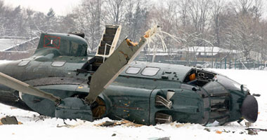 تحطم طائرة عسكرية بمدينة "فولجوجراد" فى روسيا