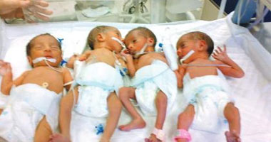4 توائم أنجبتهم ألمانية فى الـ65 يغادرون المستشفى بعد أشهر من ولادتهم