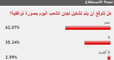 62% من قراء اليوم السابع يتوقعون تشكيل لجان الشعب توافقياً