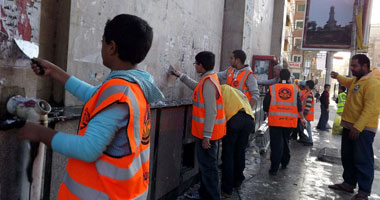 "الحرية والعدالة" ينظم حملة لإزالة آثار الدعاية الانتخابية بالإسكندرية 