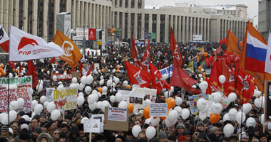 مظاهرات روسية ضد بوتين وحكومته 