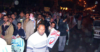 بالصور.. تظاهر الآلاف من إخوان البحيرة تأييداً للدستور الجديد