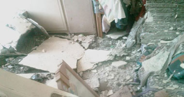 إصابة سيدة إثر سقوط جزء من سقف شقة بمدينة الفيوم