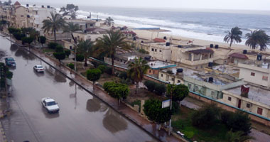 سقوط أمطار متوسطة على سواحل شمال سيناء