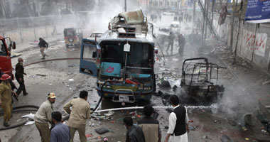 بالصور.. مقتل وإصابة 6 أشخاص فى انفجار حافلة بأفغانستان