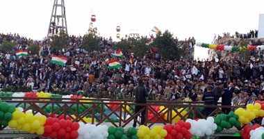 الأكراد بكردستان العراق يحتفلون بعيد النيروز وسط حضور حاشد