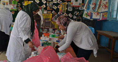 علاج 550 مريضا بقرية أبو عاشور ضمن القافلة الطبية بجامعة القناة 