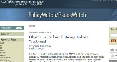 معهد واشنطن: أوباما يسعى لكسب قلوب الأتراك وعقولهم