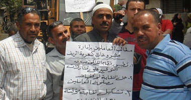 موظفو الكهرباء بالمنوفية يقطعون الطريق احتجاجاً على المرتبات