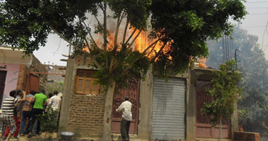 إصابة ربة منزل ونجلها فى حريق هائل بمنزل نتيجة تسرب الغاز بالمنوفية