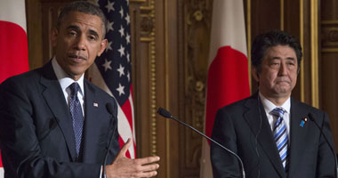 رئيس وزراء اليابان يجتمع مع أوباما وكاميرون قبل قمة مجموعة السبع