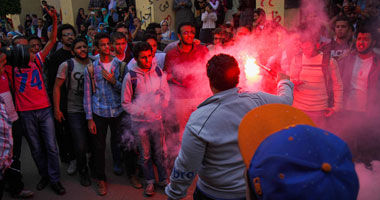 ملثمون يهاجمون مكتب وكيل وزارة التعليم ببنى سويف حاملين الشماريخ