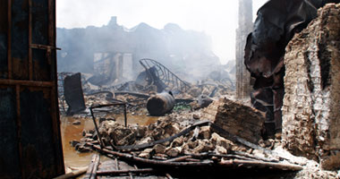 إخماد حريق مصنع الكيماويات والبويات بـناهيا