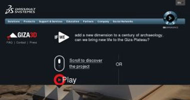 حضارة مصر الفرعونية على موقع "جيزة ثرى دى" على الإنترنت