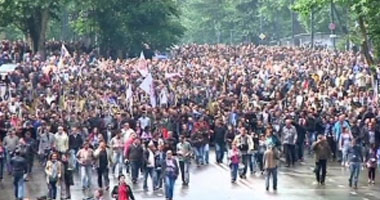 الآلاف يتظاهرون في جورجيا احتجاجا على  ضم أبخازيا إلى روسيا