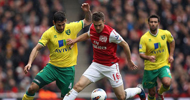 نوريتش يفسد احتفالية فينجر بتعادل مثير مع أرسنال 3\3
