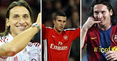 تقرير: ميسى وإبراهيموفيتش وفان بيرسى.. "الأهرامات الثلاثة" فى أوروبا