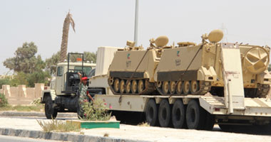 المدرعات تتمركز بميدان الجورة فى سيناء استعدادًا للعملية العسكرية