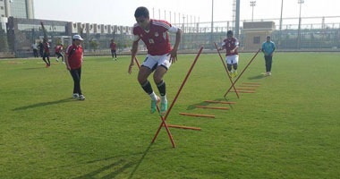 بالصور.. تدريبات بدنية للمنتخب الأوليمبى فى التمرين الصباحى بالدفاع 