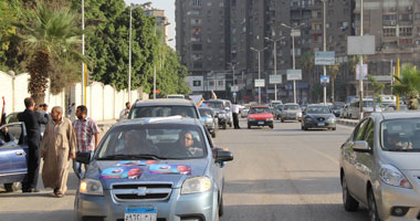 بالصور.. حملة النور لدعم السيسى تستعد لمسيرة بالسيارات بشوارع الجيزة