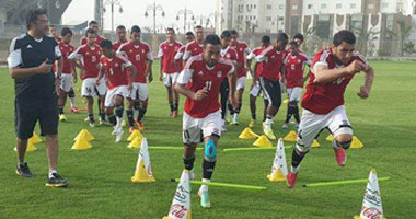 بالصور.. مران بدنى شاق للمنتخب الأوليمبى استعدادًا للأسيوطى