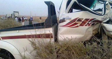 مصرع شخصين وإصابة آخر فى حادث تصادم بطريق طور سيناء