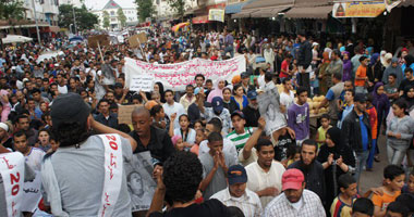 مظاهرات المغرب ترفع شعار "الشعب يريد إسقاط الاستبداد"