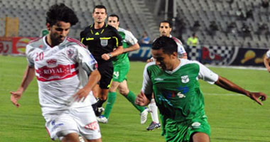 المصرى يتقدم على الزمالك 1/0 فى الشوط الأول