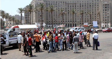 اشتعال النيران فى اسطوانة بوتاجاز بوسط ميدان التحرير