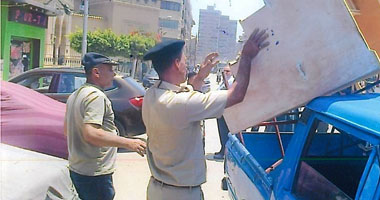 تحرير 75 محضر إشغال وإزالة 22 فرشة لبيع الخضر والفاكهة فى حملة بطنطا